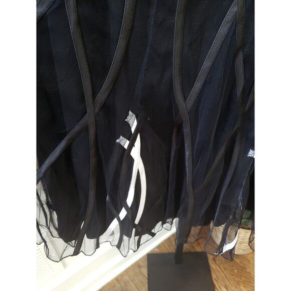 ModeLia Straight Skirt Womens Size 3XL Black Chiffon Lined Layered Side Zip - Picture 13 of 13